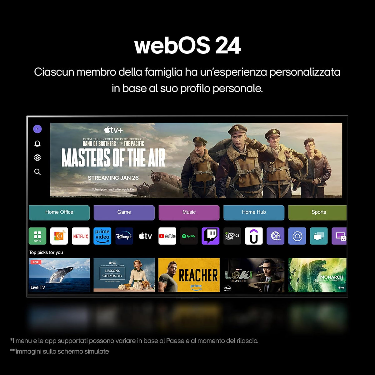 LG QNED 65'', Serie 85 2024, 65QNED85T6C, Smart TV 4K, Processore α8, Design slim, 20W, AI Picture Pro, 4 HDMI 2.1 120Hz, VRR, FreeSync Premium, Alexa, Wi-Fi, webOS 24, Telecomando puntatore