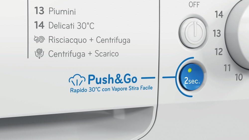 Indesit BWE 91296X WV IT Lavatrice Libera Installazione carica frontale, 9 kg, Classe A, 1150 giri, Bianco, Partenza Ritardata