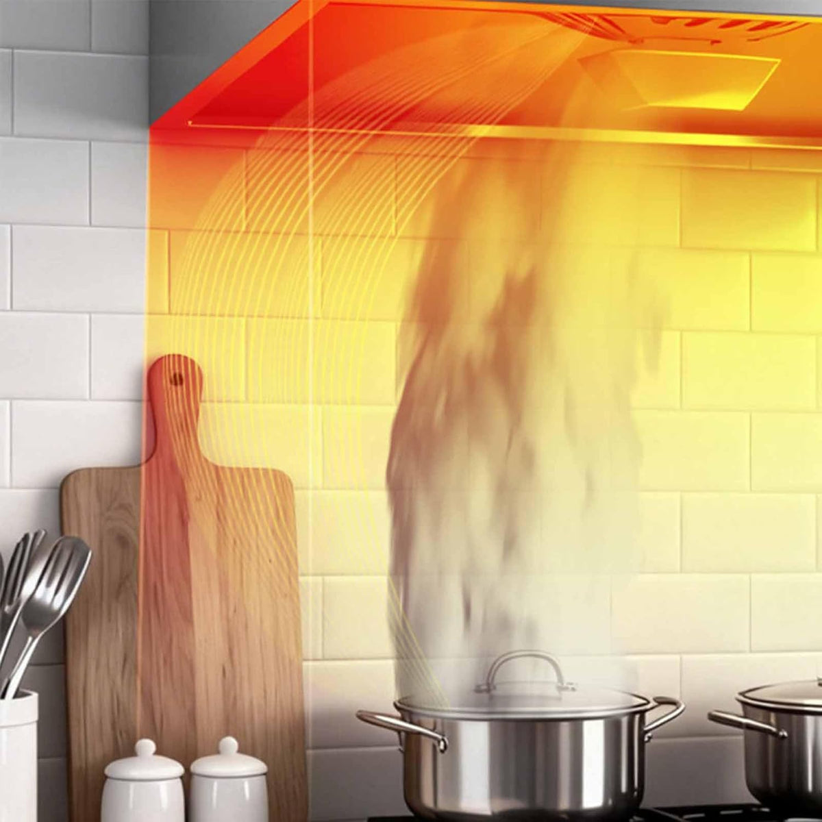 Ventilatore da Bagno in Acciaio Inossidabile da 7 Pollici Multifunzionale ad Alta Potenza per Cappa da Cucina, Facile da Pulire per Hotel, Ristorante, Cucina,7inch