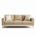 Divano beige con cuscini in poliestere dimensioni 200 x 85 x 85cm