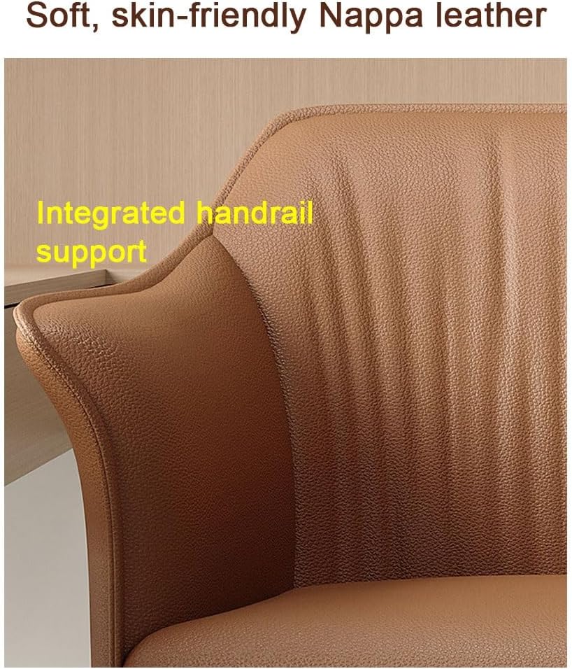 YCKEGEW Sedia Da Ufficio Per Sala Conferenze Sedia Direzionale Con Braccioli, Sedie Ergonomiche Da Scrivania Per Computer, Supporto Lombare Medio,Cuscino Imbottito In Pelle(Dark grey)