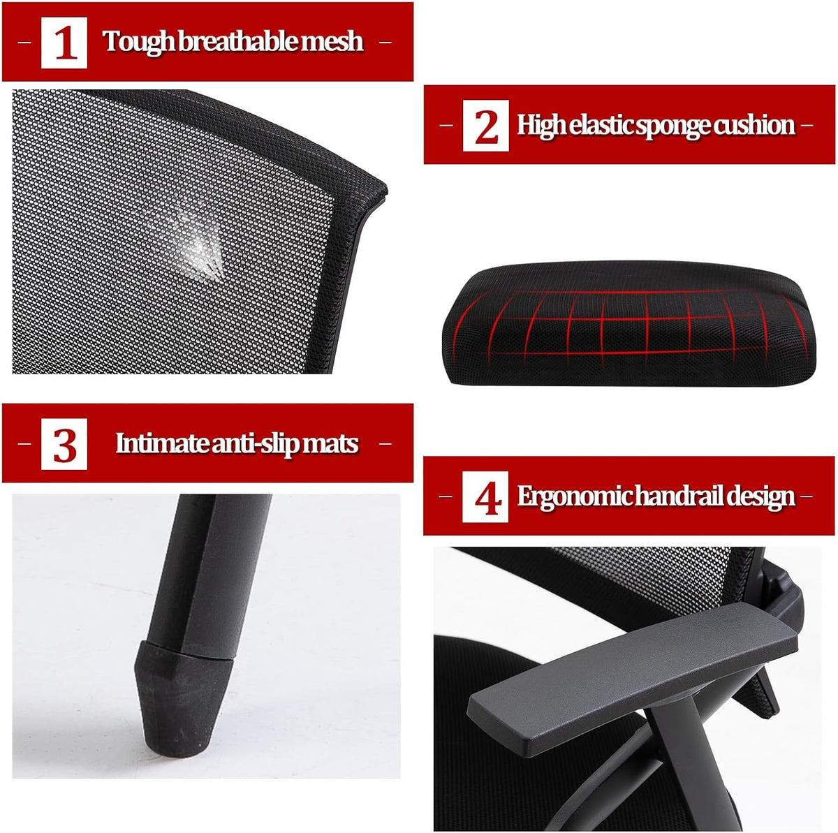 Sedia da Ufficio Pieghevole Portatile con Tavoletta per Scrivere, Sedia da Scrivania per Ufficio, Scuola, Casa, Sedia da Conferenza per più Persone, Sedia da Allenamento,Black-One Size