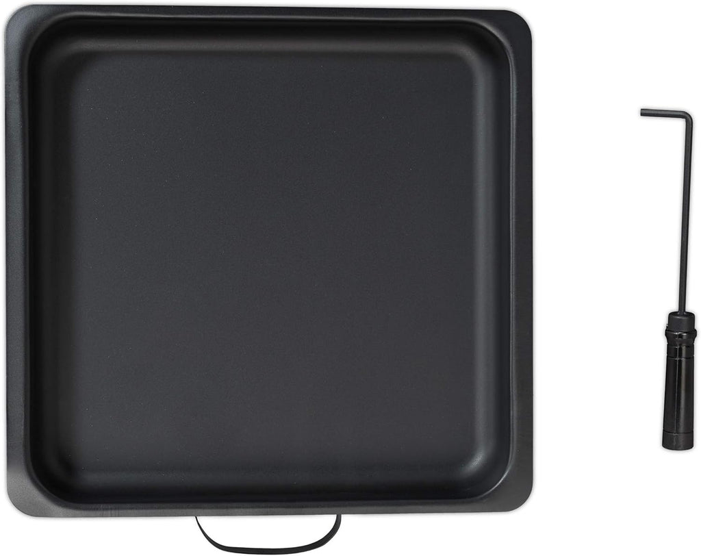Relaxdays Forno da Terrazzo con Grill, Braciere con Parascintille, Attizzatoio, Massiccio, Acciaio, 110x63x51 cm, Nero