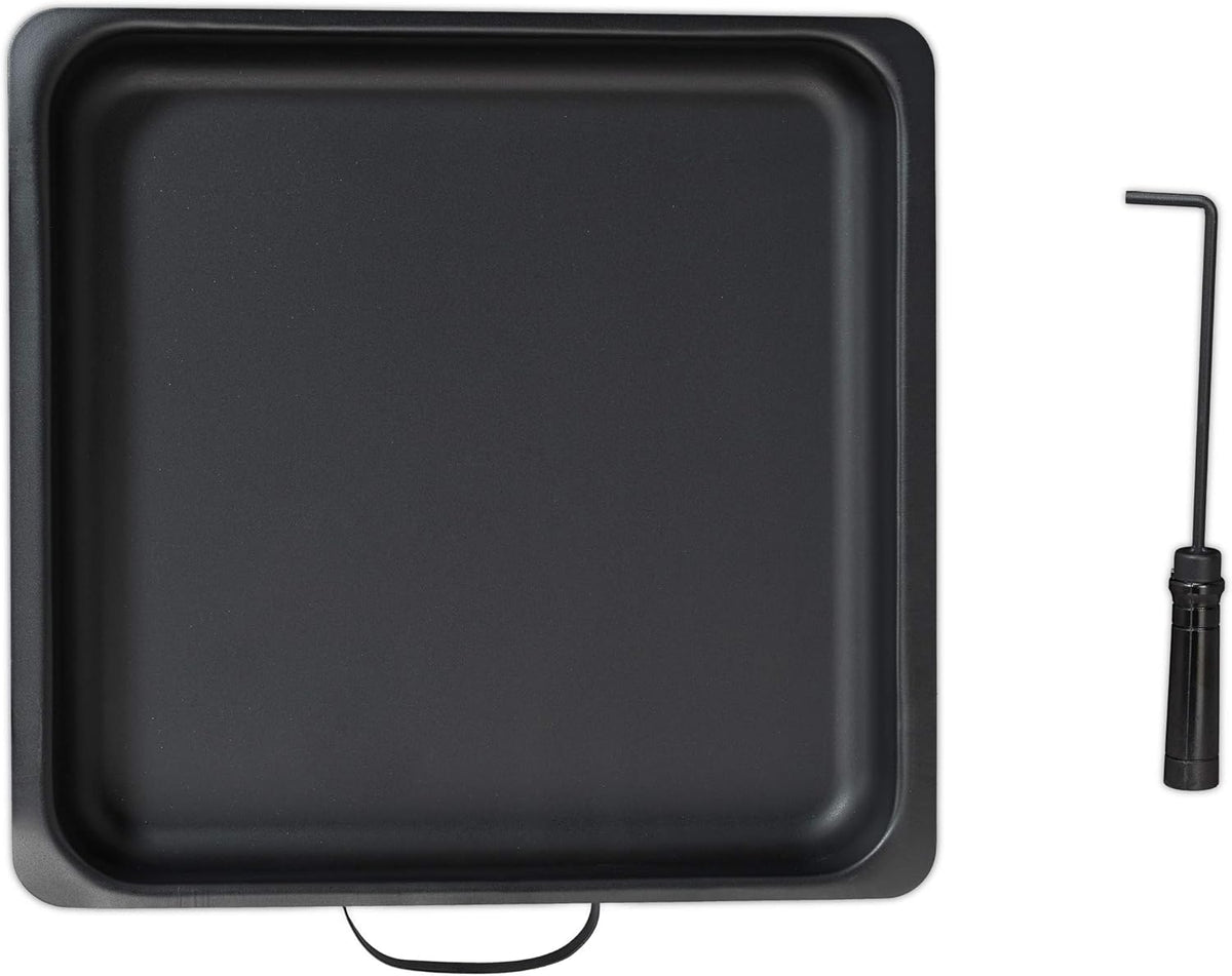 Relaxdays Forno da Terrazzo con Grill, Braciere con Parascintille, Attizzatoio, Massiccio, Acciaio, 110x63x51 cm, Nero