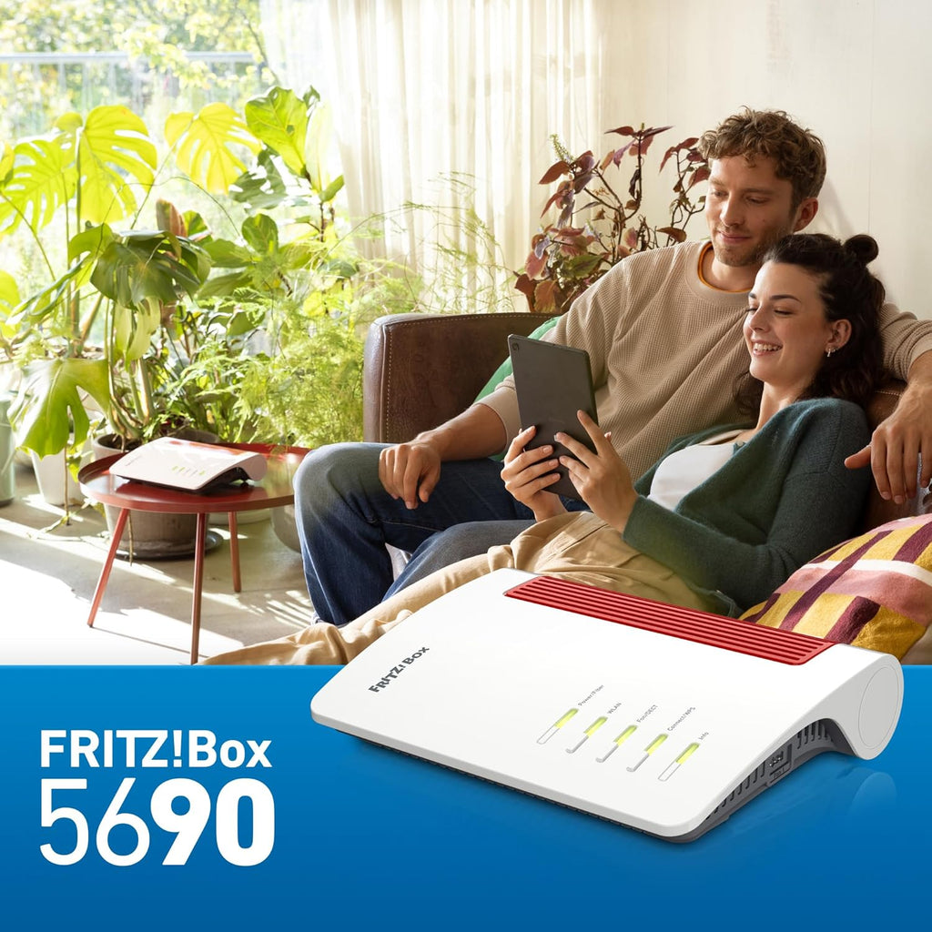 FRITZ!Box 5690 | Router per fibra ottica (AON/GPON) | Wi-Fi 7 fino a 6.448Mbit/s | Wi-Fi Mesh | Massima sicurezza | Configurazione rapida | WAN/LAN a 2,5 gigabit | Made in Europe