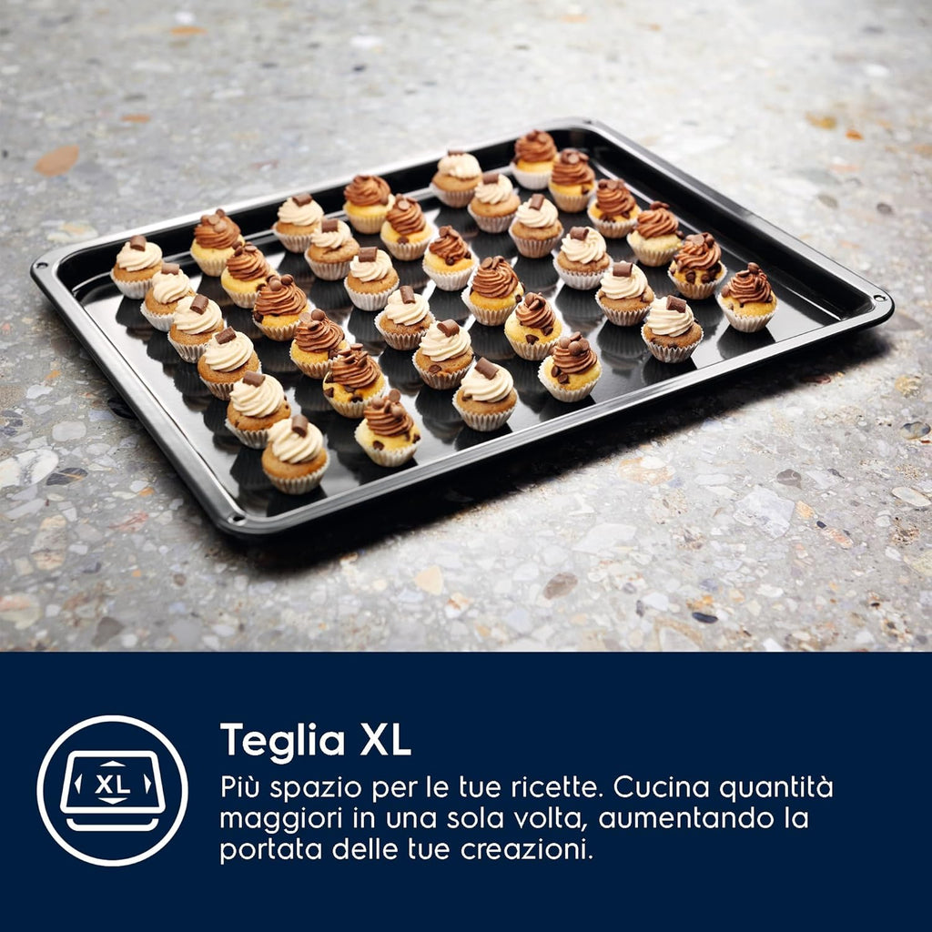 Electrolux Serie 500 EOF4P46X, Forno da Incasso Multifunzione, Capacità 72 L, Classe A+, SurroundCook, Pulizia Pirolitica, 589x594x569 mm, Acciaio Inox Antimpronta