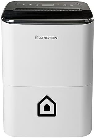 Ariston DEOS 21S Wifi - Deumidificatore Casa Muffa Portatile 21L/24h Adatto per Bagno e Ambienti Fino a 45-50㎡ Piccolo e Assorbi Umidità ‎35x25x51 con Filtro Hepa e Modalità Pure, Consumo Massimo 360w