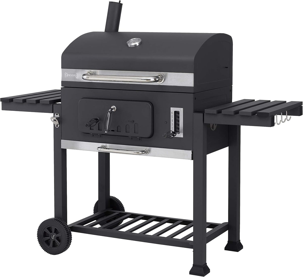 Tepro Toronto XXL 2019 - Carrello per barbecue, in acciaio INOX, colore: Antracite, 90 cm