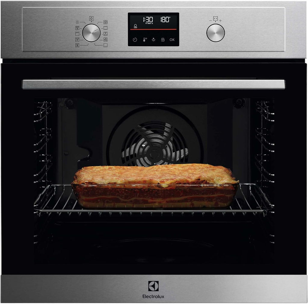 Electrolux Serie 500 EOF4P46X, Forno da Incasso Multifunzione, Capacità 72 L, Classe A+, SurroundCook, Pulizia Pirolitica, 589x594x569 mm, Acciaio Inox Antimpronta