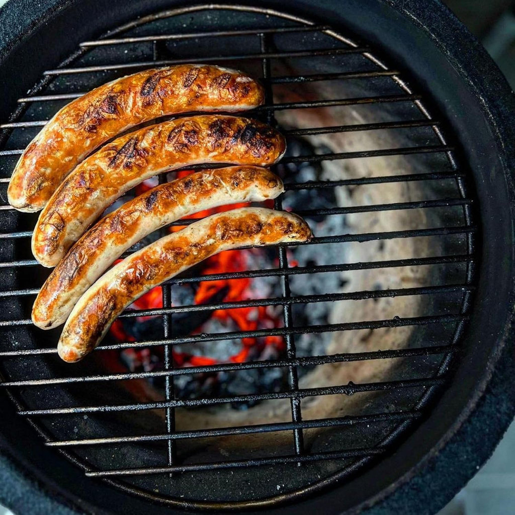 Griglia Kamado BBQ-Toro a carbonella Haiiro Ø 32 cm con termometro, manico in legno | Grigio | Griglia Kamado in ceramica, mini griglia a carbonella