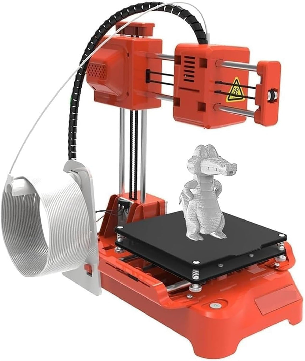 Generico Mini Stampante 3D, Senza Regolazioni, Design Silenzioso, Area di Stampa 100x100x100 Mm, Stampante Portatile di Livello Educativo, Compatibile con Filamento PLA