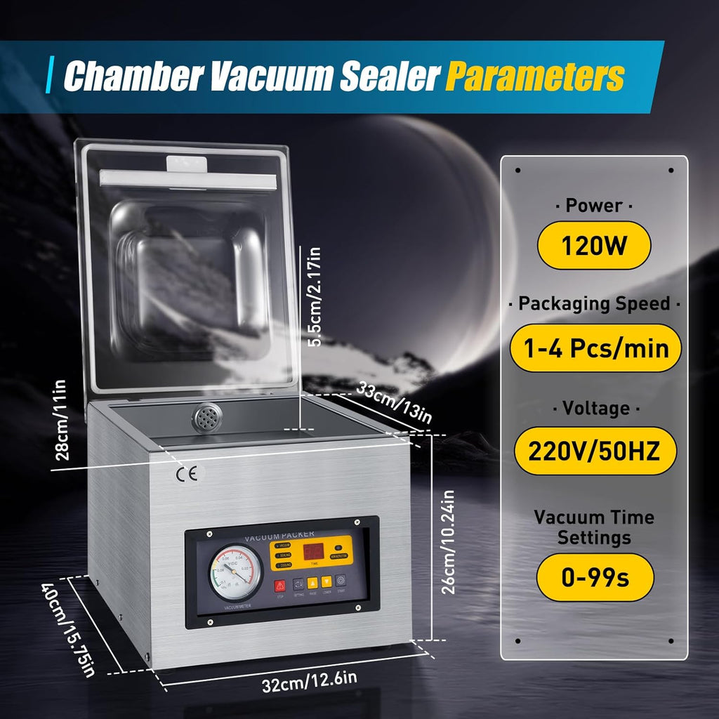 Macchina imballatrice sottovuoto alimentare professionale 220V DZ-260 (manuale in inglese)