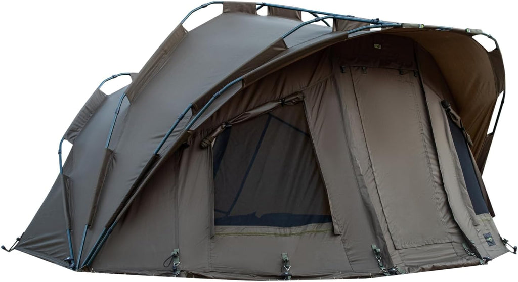 MK-Angelsport Fort Knox - Tenda da pesca per 2 persone, set completo con martello in gomma, tenda a cupola