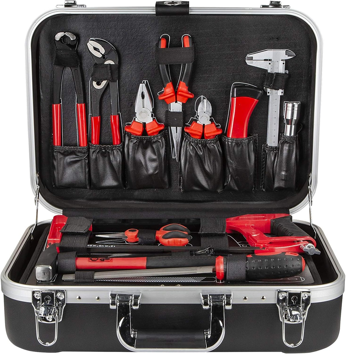 LTI By Krino 64230303 - Set Multiutensili con Bussole e Accessori e Utensili Manuali in Valigetta Professionale, Antiurto - 153 Pezzi