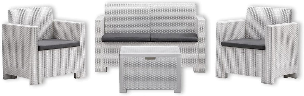 BICA 9067 Nebraska 4-Seater Living Room Set, White, 281 x 155 x 79 cm