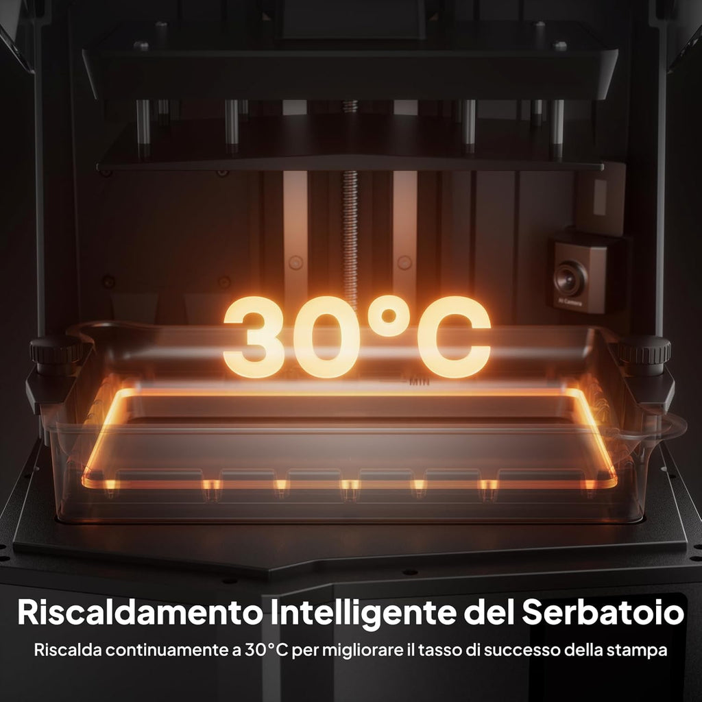 ELEGOO Saturn 4 Ultra 16K Stampante 3D Resina con Coperchio Ribaltabile, Riscaldamento del Serbatoio a 30°C, Stampa ad Alta Velocità a 150 mm/h, Dimensione di Stampa 211,68×118,37×220 mm³