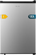 Cecotec Mini Frigo Portatile Bolero CoolMarket TT 133L Inox. Frigo Mini 133L, 83,5 cm Altezza, Porta Reversibile, Crisper Box, LED Interno, Defrost, Controllo Temperatura Meccanico