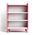 Libreria 60x30x90 cm - rosa-bianco - design moderno per cameretta