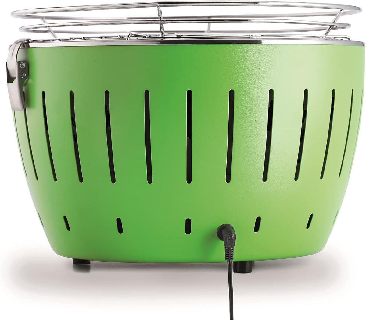 LotusGrill Small Compact G280 Modello più Piccolo, griglia a Carbone a Bassa Emissione di Fumo Viola, 1 kg di Carbone, 200 ml di Pasta combustibile, 1 Coltello e 1 Borsa, connessione USB