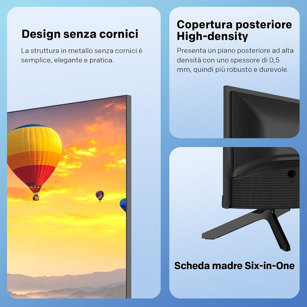 Metz MTE2000Z TV, 40 Pollici, FHD, Televisore, 1920x1080, Dolby Digital, Direct LED, Borderless Design, HDMI, USB, DVB-T/T2, DVB-C, DVB-S/S2 CI+