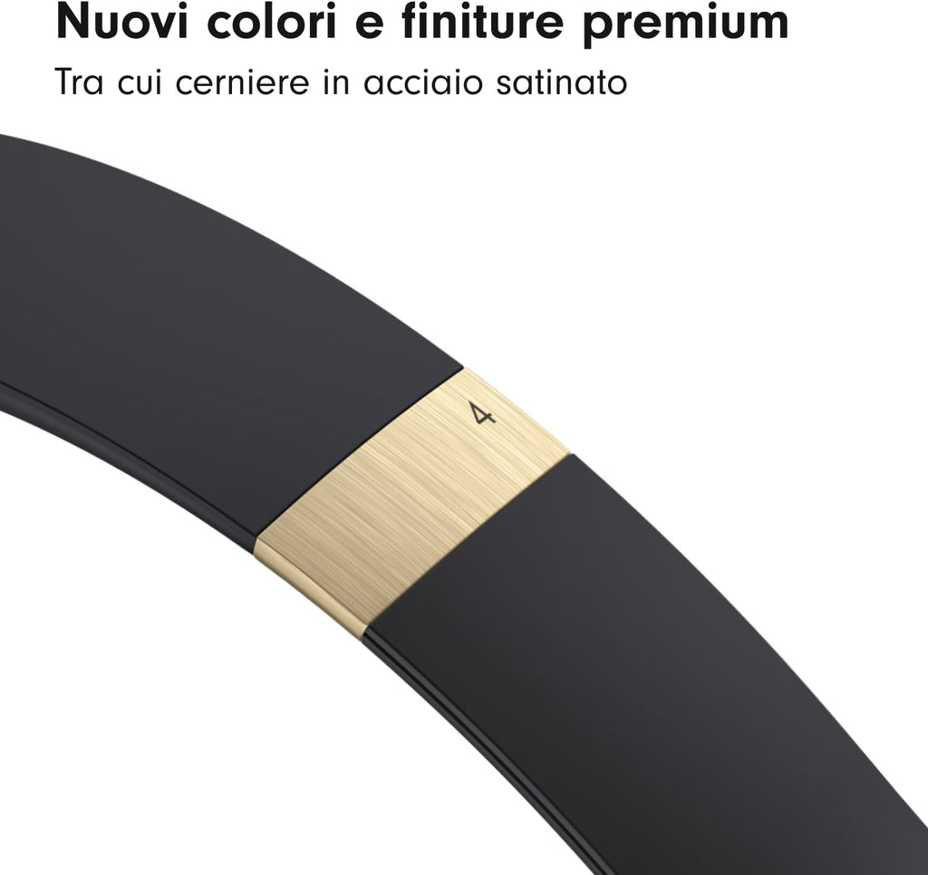 Solo 4 - Cuffie wireless bluetooth on-ear, compatibili con Apple e Android, fino a 50 ore di autonomia - Nero e oro
