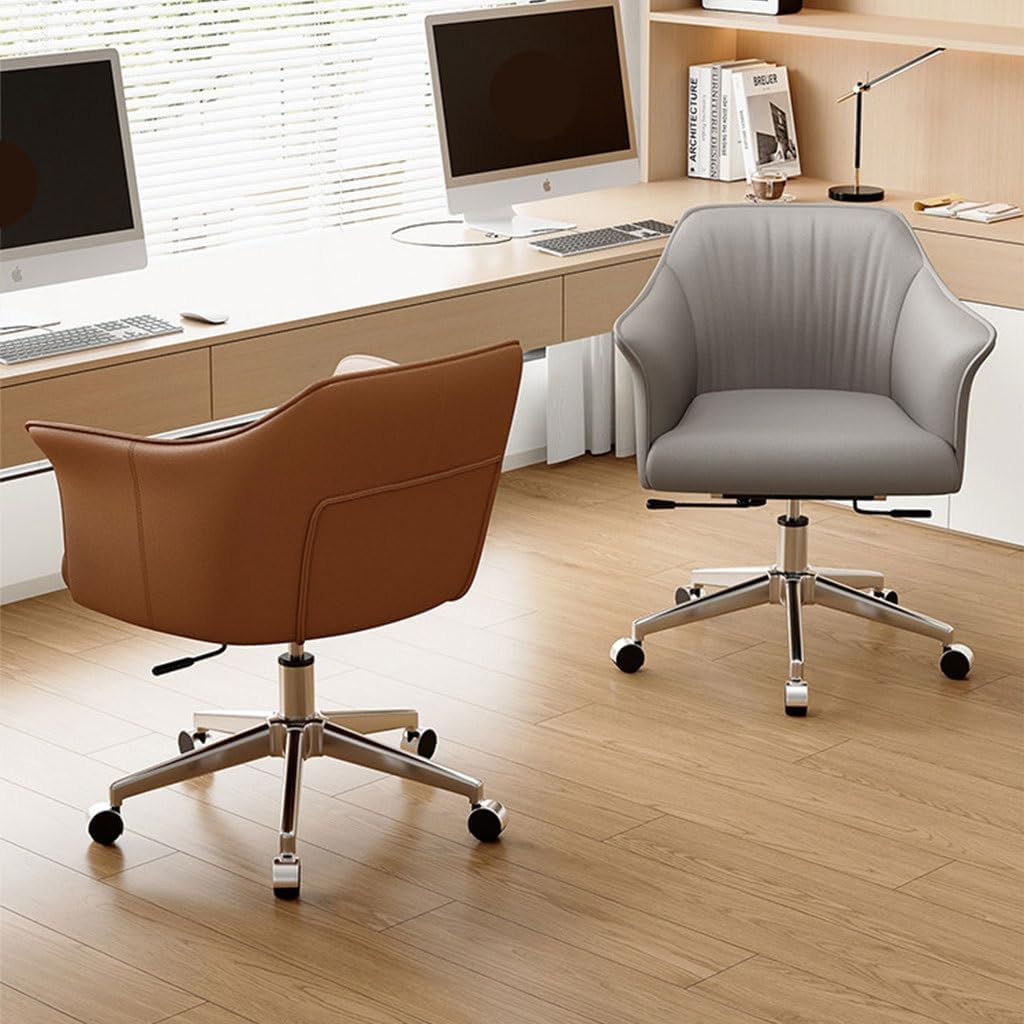 YCKEGEW Sedia Da Ufficio Per Sala Conferenze Sedia Direzionale Con Braccioli, Sedie Ergonomiche Da Scrivania Per Computer, Supporto Lombare Medio,Cuscino Imbottito In Pelle(Dark grey)