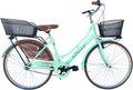 Bicicletta Donna da Passeggio Olanda Misura 26 Bici da città Vintage retrò con Cestino Turchese