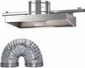 Ventilatore da Bagno in Acciaio Inossidabile da 7 Pollici Multifunzionale ad Alta Potenza per Cappa da Cucina, Facile da Pulire per Hotel, Ristorante, Cucina,7inch