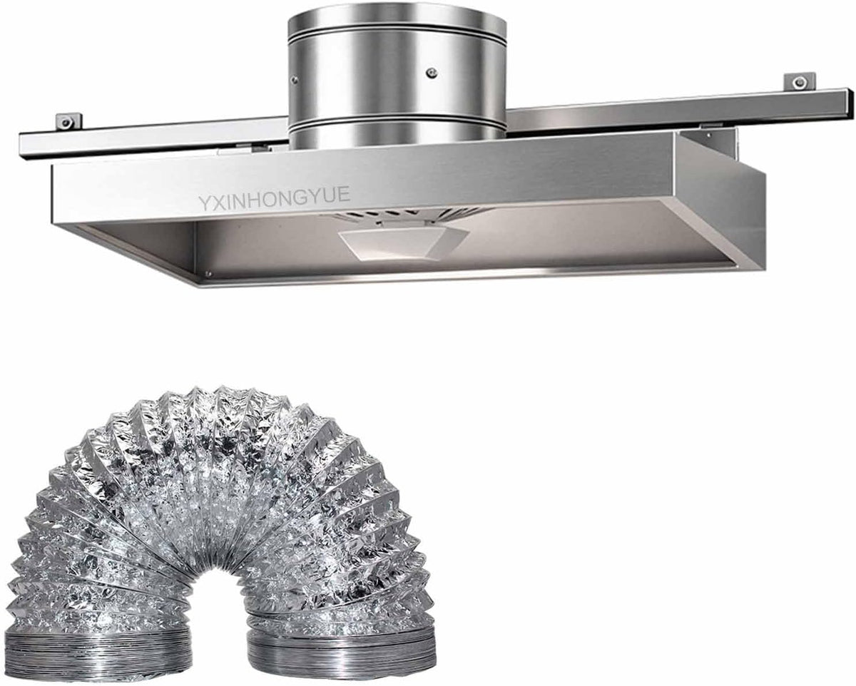 Ventilatore da Bagno in Acciaio Inossidabile da 7 Pollici Multifunzionale ad Alta Potenza per Cappa da Cucina, Facile da Pulire per Hotel, Ristorante, Cucina,7inch
