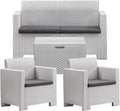 BICA 9067 Nebraska 4-Seater Living Room Set, White, 281 x 155 x 79 cm
