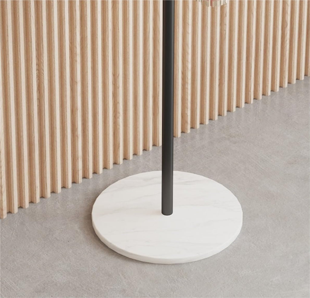 Portasciugamani autoportante con base in marmo, porta asciugamani da bagno in ferro per un facile accesso, design elegante
