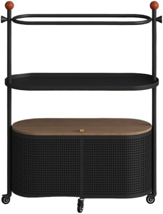 Indipendente Portasciugamani da bagno terra for in ferro sporco Portaoggetti Gap Rack integrato Portasciugamani(Nero)