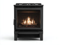 Caminetto elettrica indipendente - 55x35x75 cm - nero - per soggiorno - design moderno