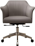 YCKEGEW Sedia Da Ufficio Per Sala Conferenze Sedia Direzionale Con Braccioli, Sedie Ergonomiche Da Scrivania Per Computer, Supporto Lombare Medio,Cuscino Imbottito In Pelle(Dark grey)