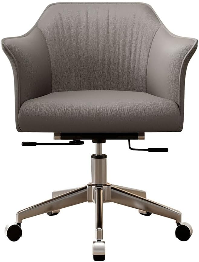 YCKEGEW Sedia Da Ufficio Per Sala Conferenze Sedia Direzionale Con Braccioli, Sedie Ergonomiche Da Scrivania Per Computer, Supporto Lombare Medio,Cuscino Imbottito In Pelle(Dark grey)