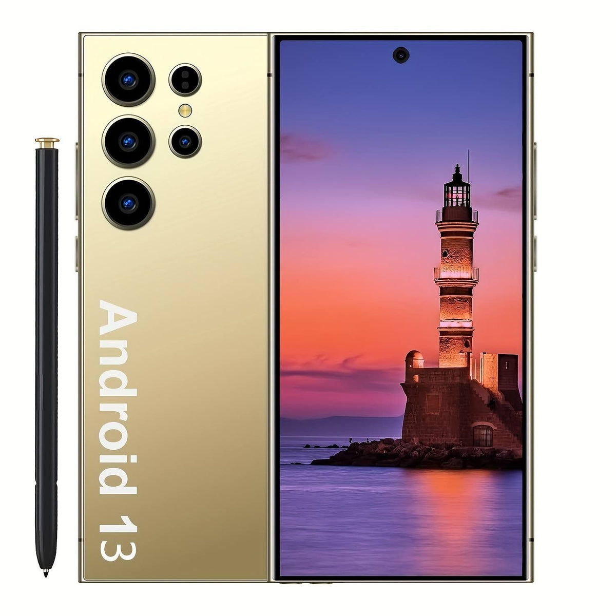 Smartphone Android S24 Ultra con 256GB, Display Full HD da 6.8, Penna Integrata, Sbloccato - Fotocamera ad Alta Performance 50+13MP, Batteria da 680