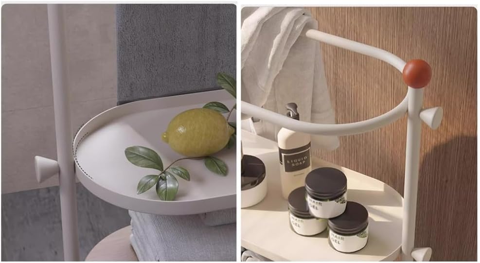 Indipendente Portasciugamani da bagno terra for in ferro sporco Portaoggetti Gap Rack integrato Portasciugamani(Nero)