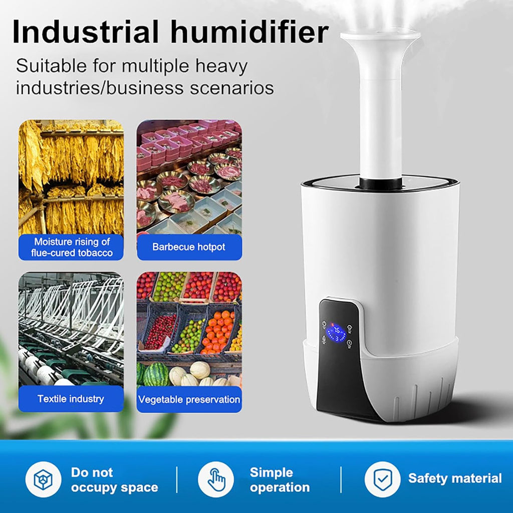 Umidificatore con riempimento superiore, capacità 15 l, umidificatore intelligente a nebbia fredda da 75 W con diffusore di oli essenziali, 200 ml/h, 3 modalità di nebbia, timer da 8 ore, ideale per