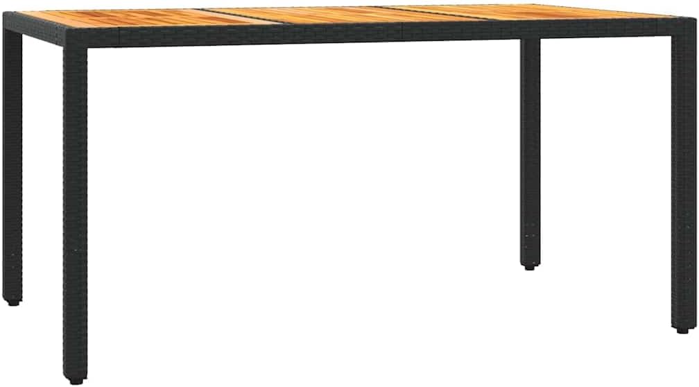 Garden Lounge, set da pranzo da giardino con cuscino, nero, in polyrattan, per cortili, terrazze, balconi, bordi a piscina