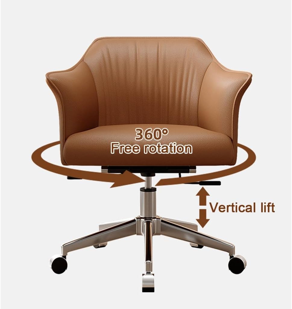 YCKEGEW Sedia Da Ufficio Per Sala Conferenze Sedia Direzionale Con Braccioli, Sedie Ergonomiche Da Scrivania Per Computer, Supporto Lombare Medio,Cuscino Imbottito In Pelle(Dark grey)