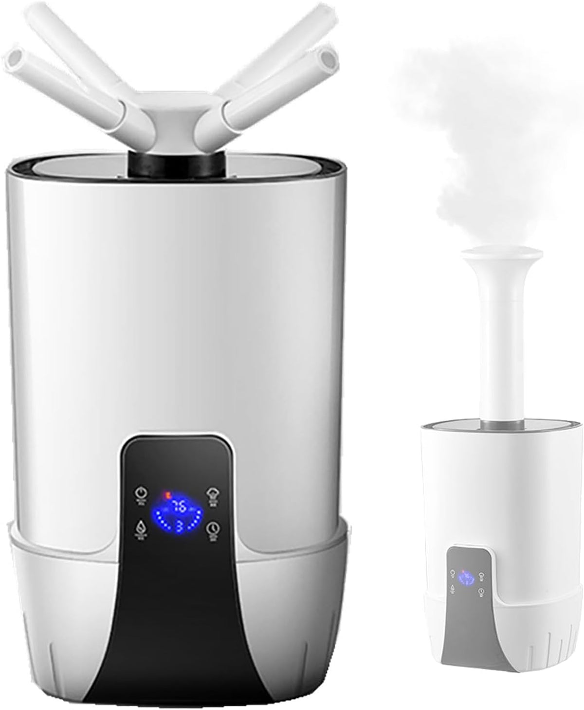 Umidificatore con riempimento superiore, capacità 15 l, umidificatore intelligente a nebbia fredda da 75 W con diffusore di oli essenziali, 200 ml/h, 3 modalità di nebbia, timer da 8 ore, ideale per