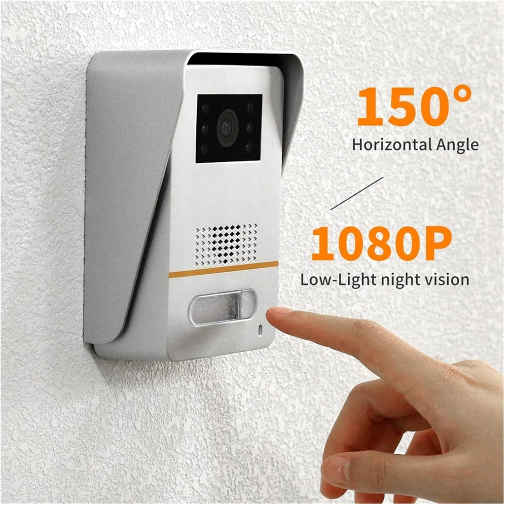 Video Doorbell, Videocitofono for appartamento a 2 fili Touch screen da 7 pollici 1080P Tuya Smart Campanello Talk Record