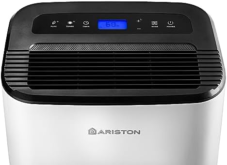 Ariston DEOS 21S Wifi - Deumidificatore Casa Muffa Portatile 21L/24h Adatto per Bagno e Ambienti Fino a 45-50㎡ Piccolo e Assorbi Umidità ‎35x25x51 con Filtro Hepa e Modalità Pure, Consumo Massimo 360w