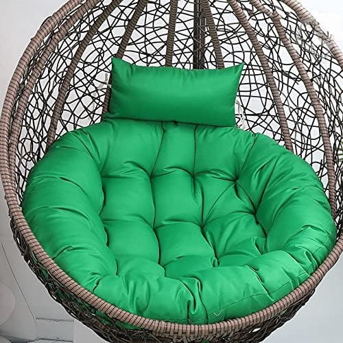 Sedia a uovo sospesa con supporto e cuscino, sedia a dondolo per interni ed esterni, per rilassarsi, 105 x 90 cm, design accogliente ed elegante per casa e giardino