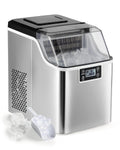CREWORKS Macchina Ghiaccio 22kg/24h Fabbricatore Ghiaccio 24 Cubetti in 11-20 Minuti Serbatoio 3.2L Macchina per Ghiaccio Autopulente con LCD Pannello per Casa Ufficio Bar Ristorante (24 PCS)