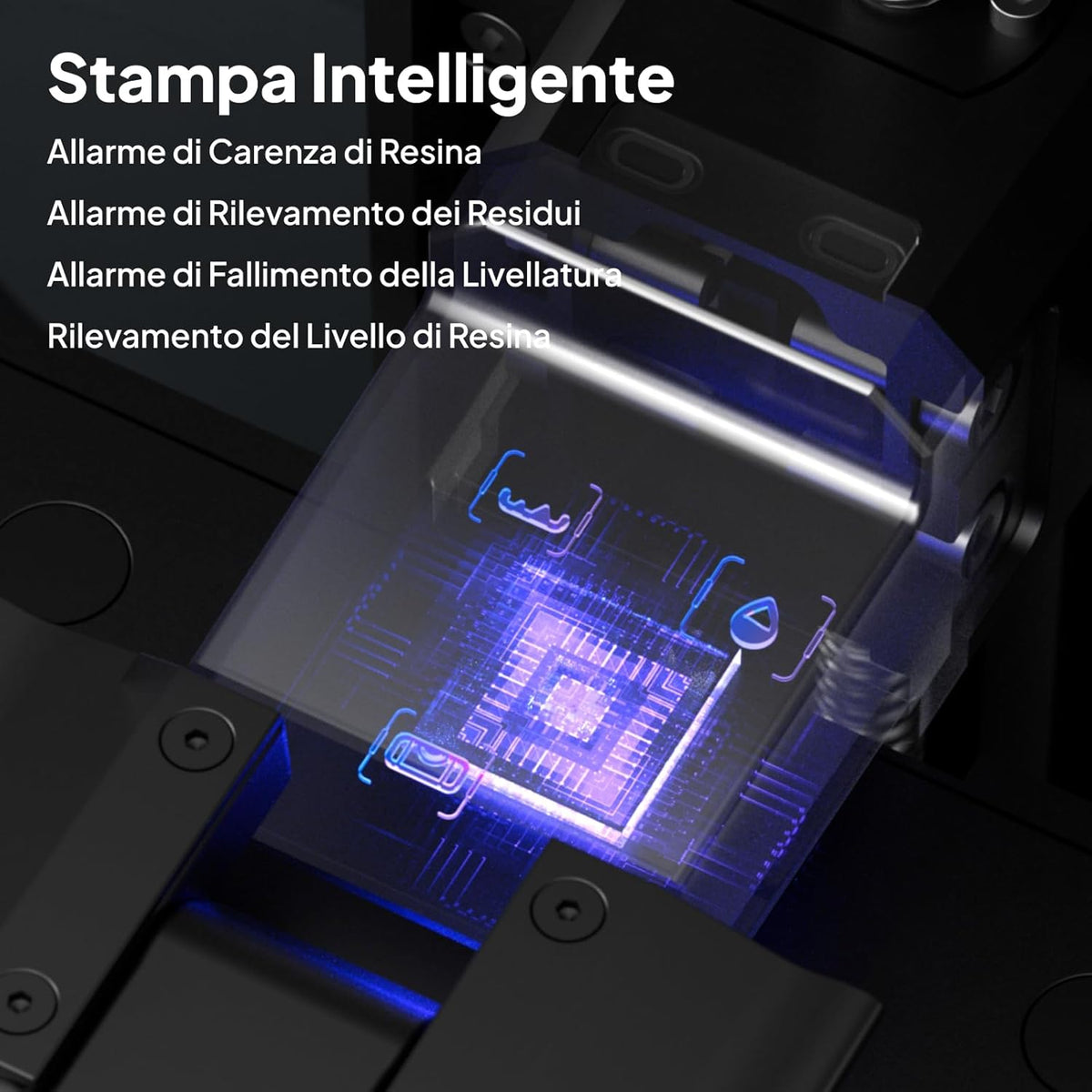 ELEGOO Saturn 4 Ultra 16K Stampante 3D Resina con Coperchio Ribaltabile, Riscaldamento del Serbatoio a 30°C, Stampa ad Alta Velocità a 150 mm/h, Dimensione di Stampa 211,68×118,37×220 mm³