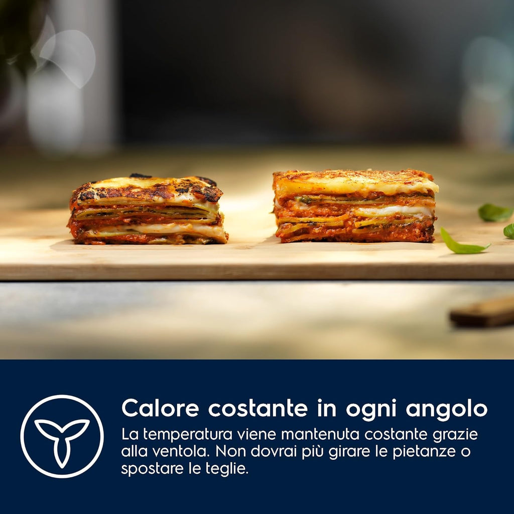 Electrolux Serie 600 Forno Elettrico da Incasso a Vapore Multifunzione, Capacità 72 L, EOD5H40X, Classe A, Ventilato Cottura e Pulizia a Vapore Potenza, 589x596x569 mm, Acciaio Inox