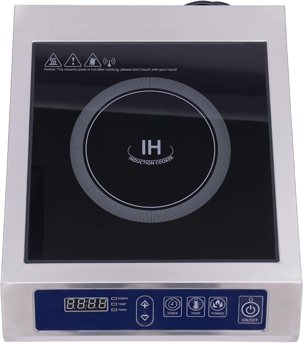Piastra di cottura a induzione, 3500 W, con controllo Touch Control e piastra in cristallo nero 220 V