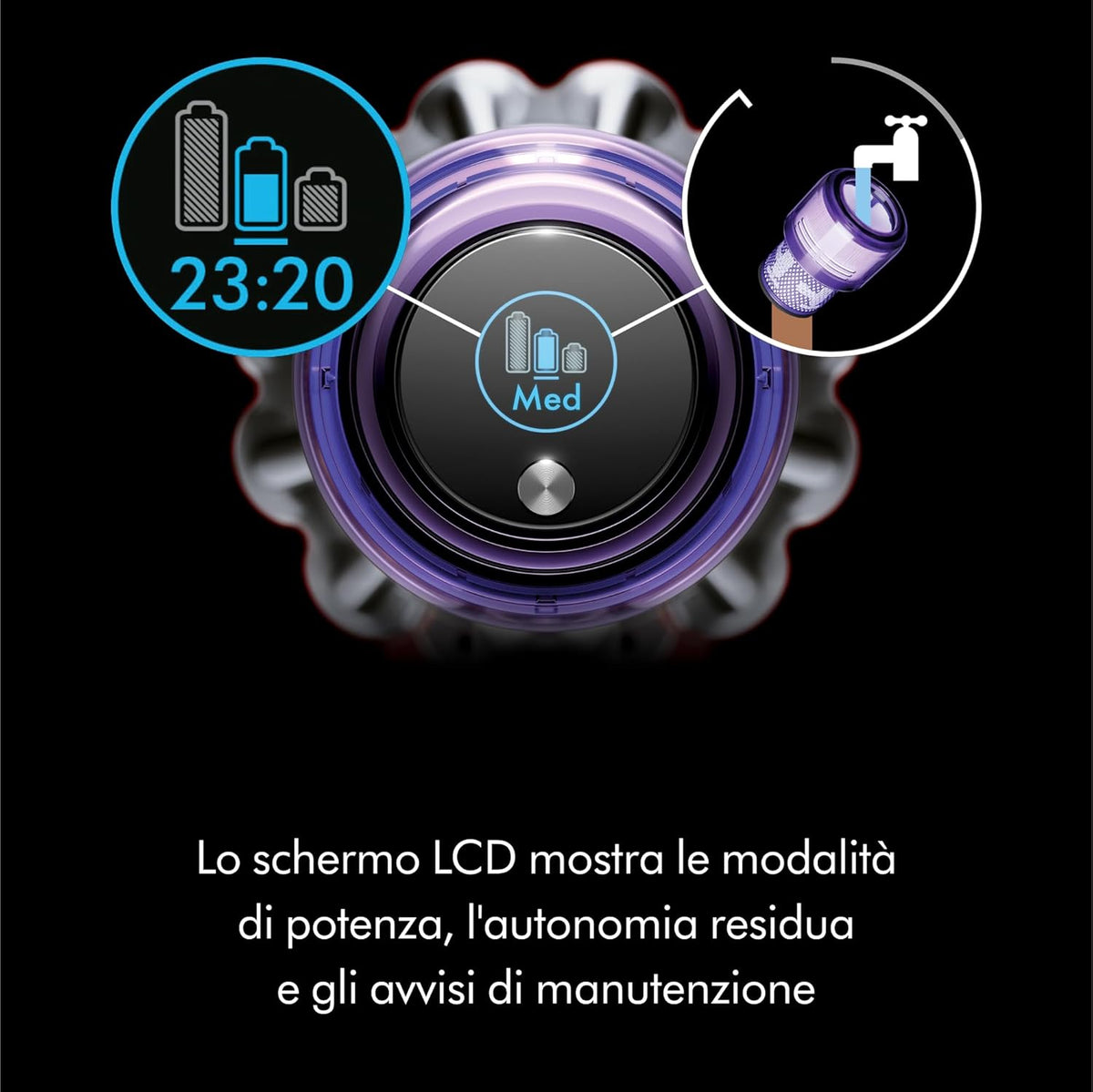 Dyson V11™ Advanced aspirapolvere senza filo, 200 Airwatt, autonomia 60 minuti, tecnologia anti-groviglio, aspirapolvere per pavimenti e portatile (Nichel/Viola)