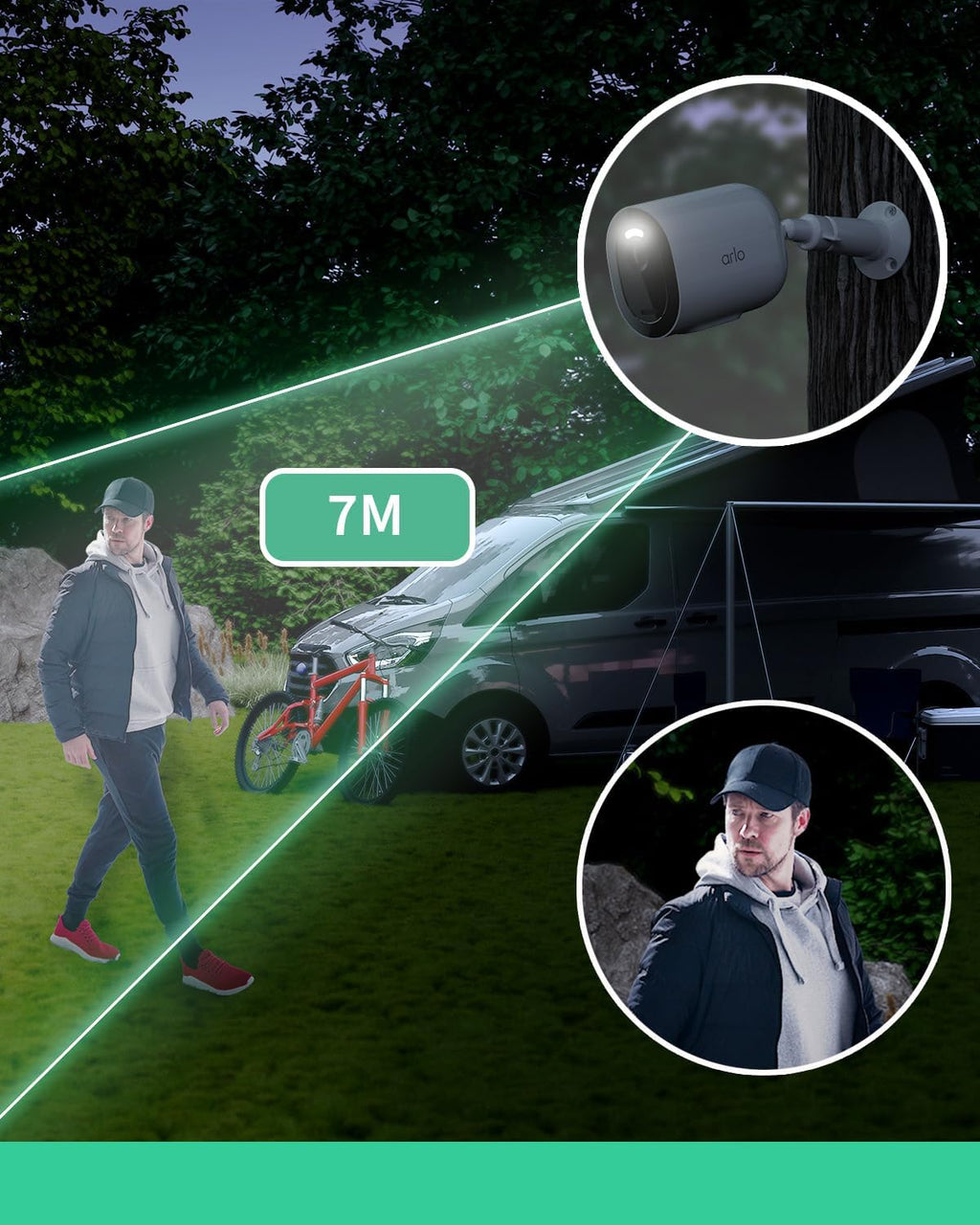 Arlo Go 2 Telecamera WiFi Esterno Senza Fili, HD, Connessione WiFi O Con Scheda SIM 3G/4G LTE, Archiviazione Locale Con SD O Cloud, Sensore Di Movimento, Visione Notturna, Prova Inclusa Arlo Secure